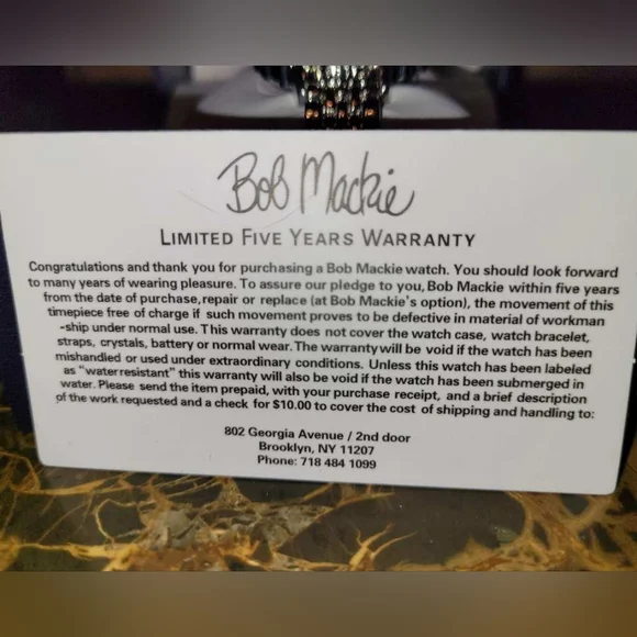 Bob Mackey watch NIB - Picture 4 of 5